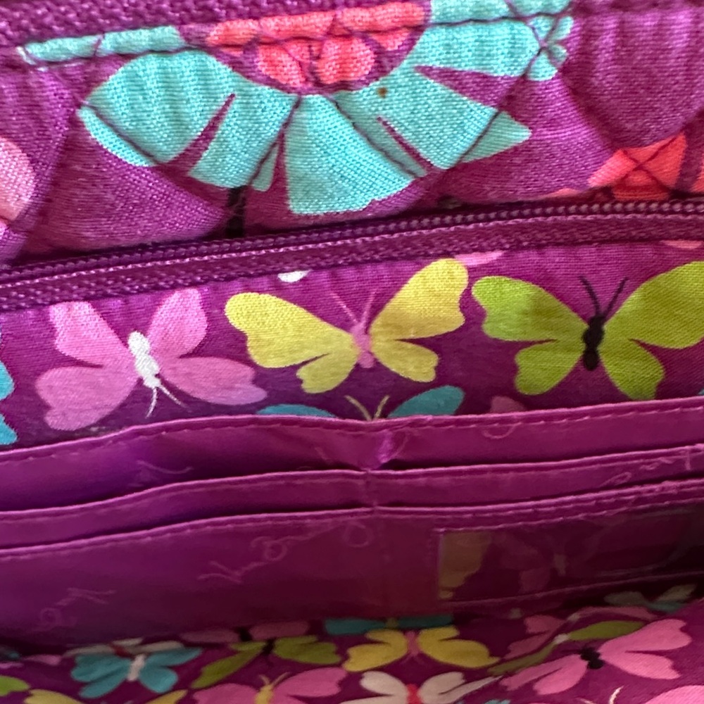 Vera Bradley Flutterby Pattern Crossbody Shoulder Bag - Picture 6 of 6